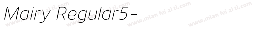 Mairy Regular5字体转换